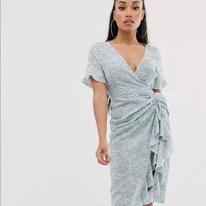 Petite midi tea ruched dress